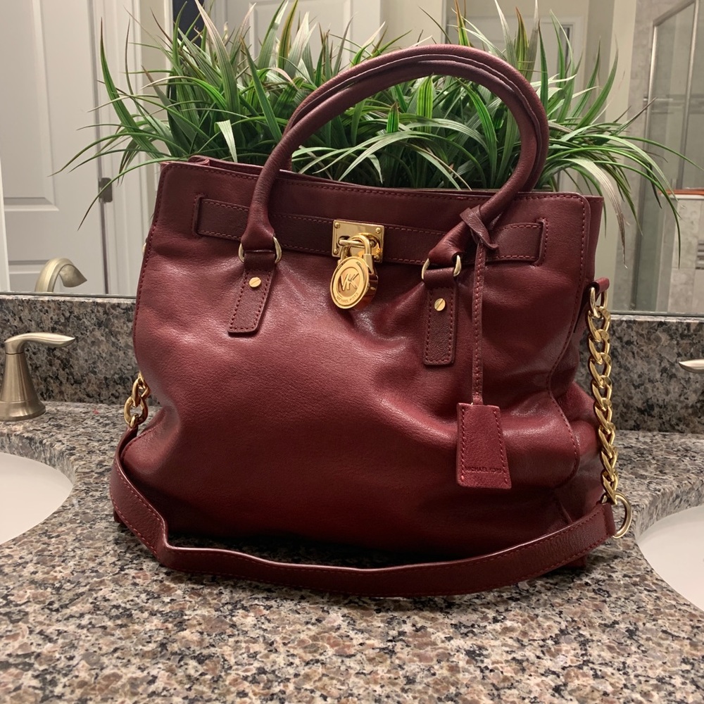 Michael Kors Mercer Large Satchel, Red